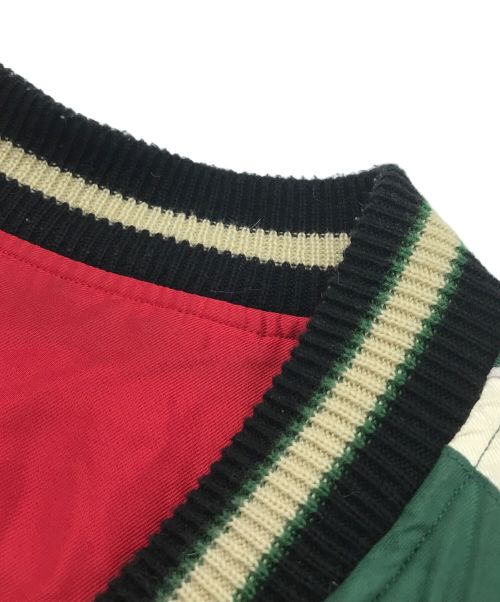 東洋エンタープライズ（トウヨウエンタープライズ）東洋エンタープライズ (トウヨウエンタープライズ) Mid 1950s Style Acetate Souvenir Jacket グリーン×レッド サイズ:XLの古着・服飾アイテム