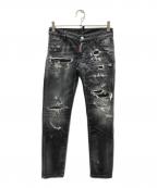 DSQUARED2ディースクエアード）の古着「ジェニファークロップドデニム」｜ブラック