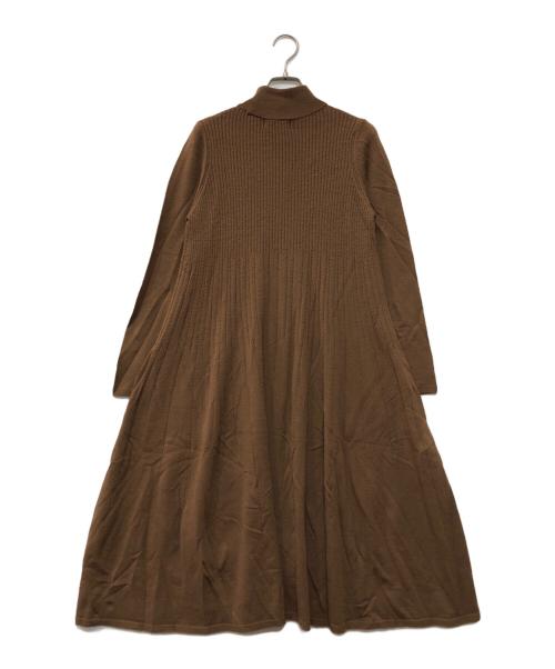 MACKINTOSH LONDON（マッキントッシュ ロンドン）MACKINTOSH LONDON (マッキントッシュ ロンドン) ファインウールホールガーメントニットワンピース ブラウン サイズ:38 未使用品の古着・服飾アイテム
