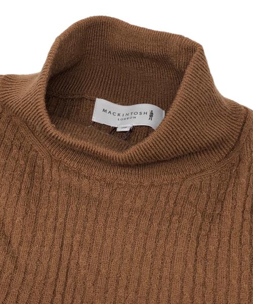 MACKINTOSH LONDON（マッキントッシュ ロンドン）MACKINTOSH LONDON (マッキントッシュ ロンドン) ファインウールホールガーメントニットワンピース ブラウン サイズ:38 未使用品の古着・服飾アイテム