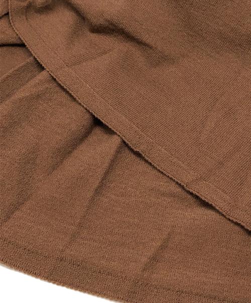 MACKINTOSH LONDON（マッキントッシュ ロンドン）MACKINTOSH LONDON (マッキントッシュ ロンドン) ファインウールホールガーメントニットワンピース ブラウン サイズ:38 未使用品の古着・服飾アイテム