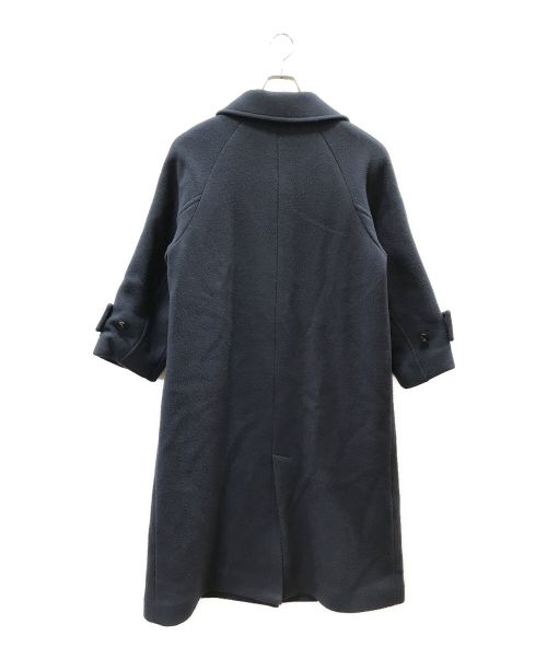 FRAY ID（フレイ アイディー）FRAY ID (フレイ アイディー) スタンドカラーバルマカンコート ネイビーの古着・服飾アイテム