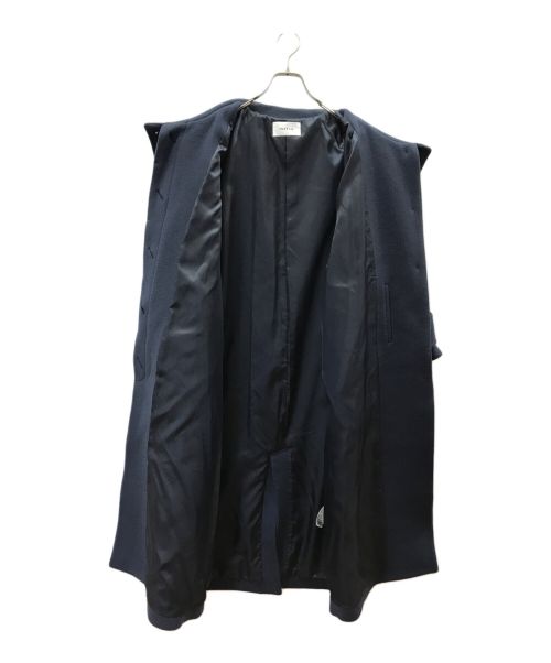FRAY ID（フレイ アイディー）FRAY ID (フレイ アイディー) スタンドカラーバルマカンコート ネイビーの古着・服飾アイテム