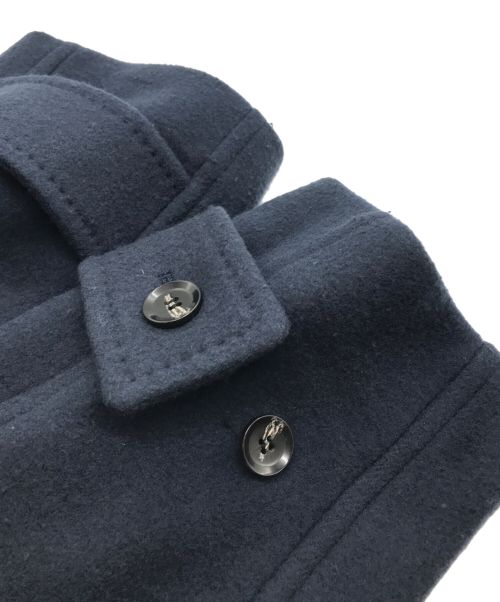 FRAY ID（フレイ アイディー）FRAY ID (フレイ アイディー) スタンドカラーバルマカンコート ネイビーの古着・服飾アイテム