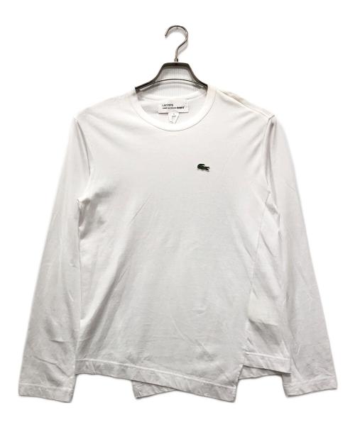 LACOSTE（ラコステ）LACOSTE (ラコステ) COMME des GARCONS SHIRT (コムデギャルソンシャツ) ツイストカットソー ホワイト サイズ:Sの古着・服飾アイテム