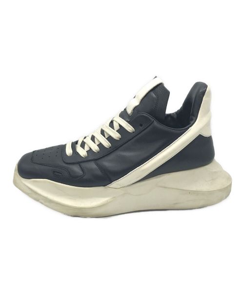 RICK OWENS（リックオウエンス）RICK OWENS (リックオウエンス) STROBE GEO GETH ランナー ホワイト×ブラック サイズ:38の古着・服飾アイテム