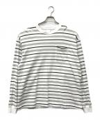plllllleeeasseプリーズ）の古着「multi stripe long sleeve pocket tee」｜ホワイト
