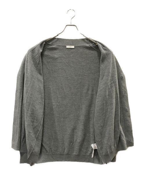 ATON（エイトン）ATON (エイトン) オーバーサイズ カーディガン グレー サイズ:06の古着・服飾アイテム