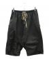RICK OWENS（リックオウエンス）の古着「サルエルコットンハーフパンツ」｜ブラック