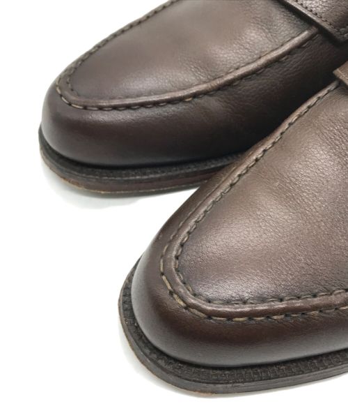 Crockett & Jones（クロケット＆ジョーンズ）Crockett & Jones (クロケット＆ジョーンズ) BARNEYS NEWYORK (バーニーズ・ニューヨーク) コインローファー ブラウン サイズ:5 1/2の古着・服飾アイテム