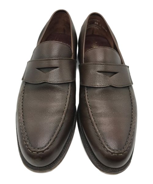 Crockett & Jones（クロケット＆ジョーンズ）Crockett & Jones (クロケット＆ジョーンズ) BARNEYS NEWYORK (バーニーズ・ニューヨーク) コインローファー ブラウン サイズ:5 1/2の古着・服飾アイテム