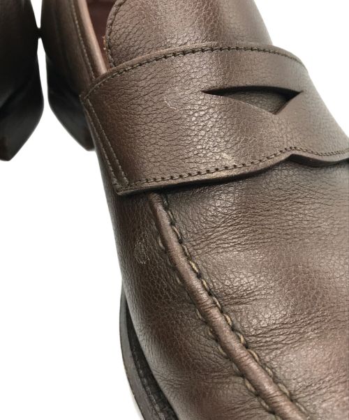 Crockett & Jones（クロケット＆ジョーンズ）Crockett & Jones (クロケット＆ジョーンズ) BARNEYS NEWYORK (バーニーズ・ニューヨーク) コインローファー ブラウン サイズ:5 1/2の古着・服飾アイテム
