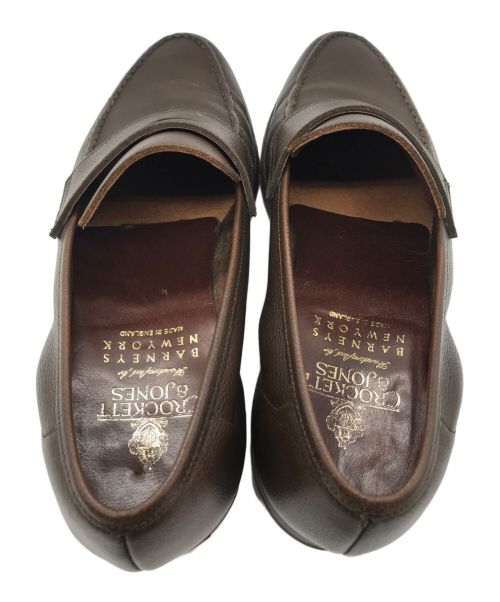 Crockett & Jones（クロケット＆ジョーンズ）Crockett & Jones (クロケット＆ジョーンズ) BARNEYS NEWYORK (バーニーズ・ニューヨーク) コインローファー ブラウン サイズ:5 1/2の古着・服飾アイテム