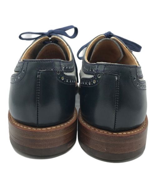 Crockett & Jones（クロケット＆ジョーンズ）Crockett & Jones (クロケット＆ジョーンズ) SUFFOLK 2バイカラーウイングチップシューズ ネイビー サイズ:5 1/2の古着・服飾アイテム