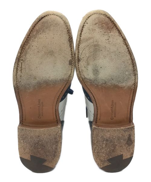 Crockett & Jones（クロケット＆ジョーンズ）Crockett & Jones (クロケット＆ジョーンズ) SUFFOLK 2バイカラーウイングチップシューズ ネイビー サイズ:5 1/2の古着・服飾アイテム