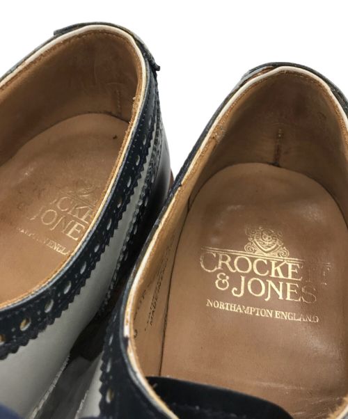 Crockett & Jones（クロケット＆ジョーンズ）Crockett & Jones (クロケット＆ジョーンズ) SUFFOLK 2バイカラーウイングチップシューズ ネイビー サイズ:5 1/2の古着・服飾アイテム