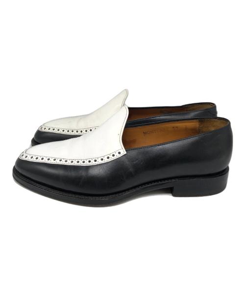 G.RODSON（ジーロッドソン）G.RODSON (ジーロッドソン) バイカラーローファー ブラック サイズ:6の古着・服飾アイテム