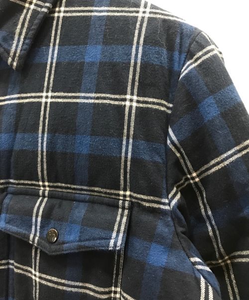 MONCLER（モンクレール）MONCLER (モンクレール) FRAGMENT DESIGN (フラグメントデザイン) MORANチェックダウンジャケット ネイビー サイズ:Sの古着・服飾アイテム