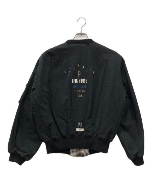 PINK HOUSE（ピンクハウス）PINK HOUSE (ピンクハウス) ジップブルゾン ブラック サイズ:下記参照の古着・服飾アイテム