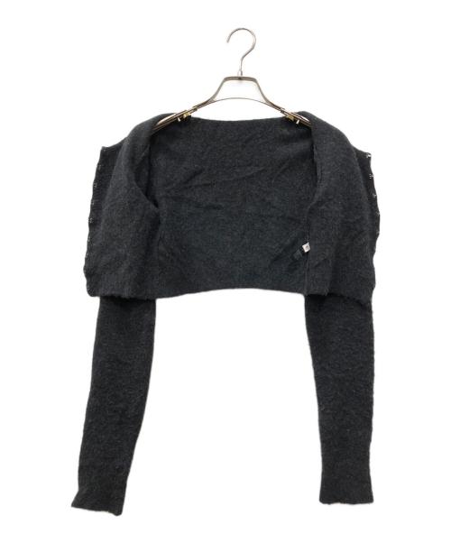 biotope（ビオトープ）biotope (ビオトープ) cashmere hook cardigan グレー サイズ:Fの古着・服飾アイテム