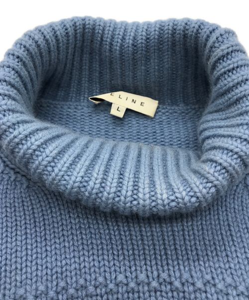 CELINE（セリーヌ）CELINE (セリーヌ) マリンタートルネックニット ブルー サイズ:Lの古着・服飾アイテム