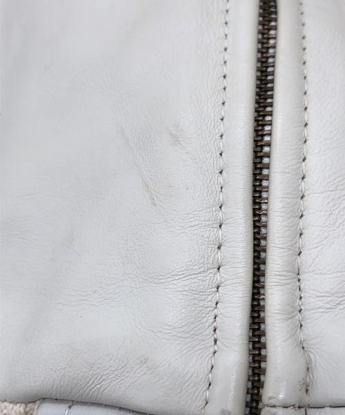 Reminiscence（レミニセンス）Reminiscence (レミニセンス) レザージャケット ホワイト サイズ:38の古着・服飾アイテム