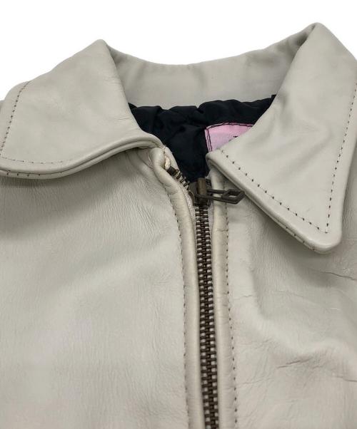 Reminiscence（レミニセンス）Reminiscence (レミニセンス) レザージャケット ホワイト サイズ:38の古着・服飾アイテム