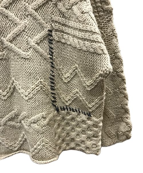 RHC Ron Herman（アールエイチシー ロンハーマン）RHC Ron Herman (アールエイチシー ロンハーマン) パッチワークケーブルニット ベージュ サイズ:FREEの古着・服飾アイテム