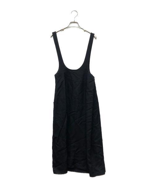 Y's（ワイズ）Y's (ワイズ) サイドボタン ジャンパースカート ブラック サイズ:Fの古着・服飾アイテム