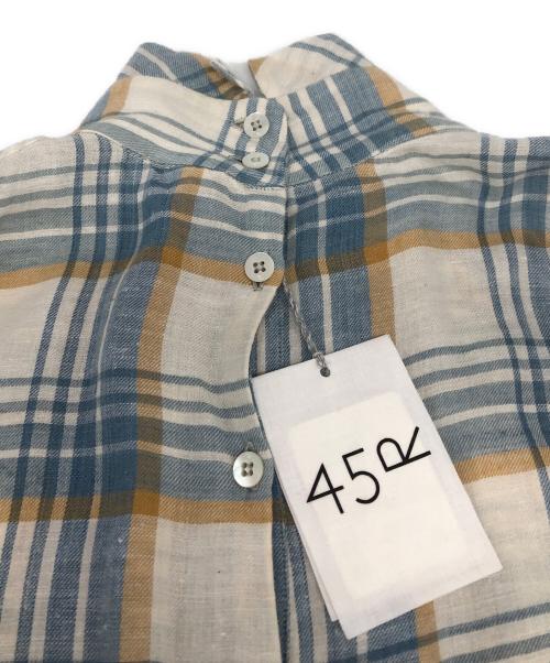 45R（フォーティファイブ・アール）45R (フォーティファイブ・アール) チェックワンピース ホワイト サイズ:不明の古着・服飾アイテム
