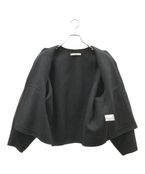 LOHEN（ローヘン）LOHEN (ローヘン) バックフォルムリバーZIPブルゾンコート ブラック サイズ:FREEの古着・服飾アイテム