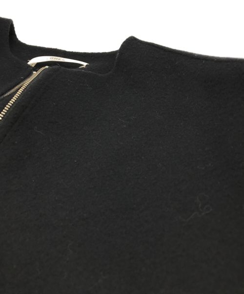 LOHEN（ローヘン）LOHEN (ローヘン) バックフォルムリバーZIPブルゾンコート ブラック サイズ:FREEの古着・服飾アイテム