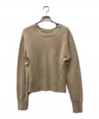 CLANE×SuzuHiroseクラネ×スズヒロセ）の古着「FACE CENTER SLIT KNIT TOPS」｜ベージュ