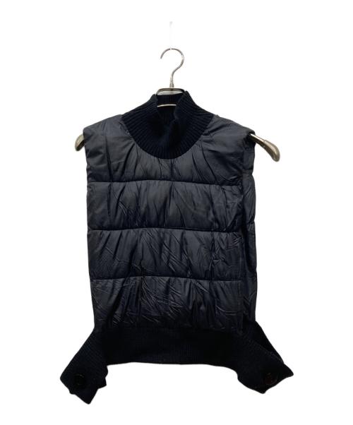 ENFOLD（エンフォルド）ENFOLD (エンフォルド) RIB NECK VEST ブラック サイズ:Mの古着・服飾アイテム