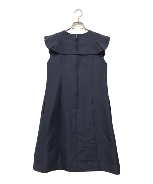 FOXEY（フォクシー）FOXEY (フォクシー) シルクウール フリルドレス ネイビー サイズ:38の古着・服飾アイテム