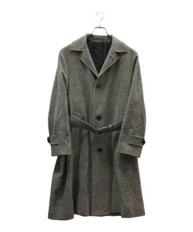 De Petrillo ペトリロ　グレンチェック　ベルテッドコート　44 グレー 3005017908018044_01_5510w.jpeg