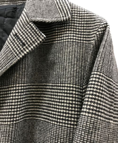 De Petrillo（デペトリロ）De Petrillo (デペトリロ) ウールフランネルグレンチェックシングルベルテッドコート グレー サイズ:50の古着・服飾アイテム