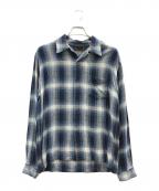 MINEDENIMマインデニム）の古着「オンブレチェックシャツ」｜ブルー