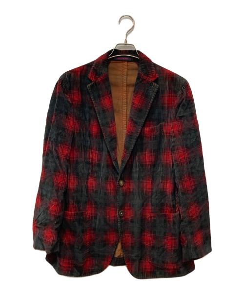 THE GIGI（ザ・ジジ）THE GIGI (ザ・ジジ) コーデュロイテーラードジャケット レッド サイズ:50の古着・服飾アイテム