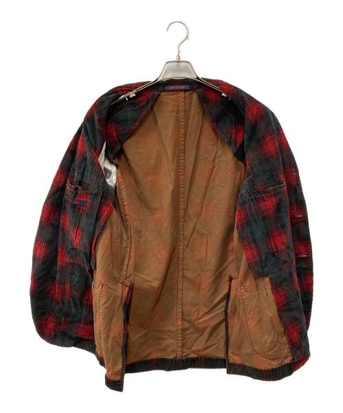 THE GIGI（ザ・ジジ）THE GIGI (ザ・ジジ) コーデュロイテーラードジャケット レッド サイズ:50の古着・服飾アイテム