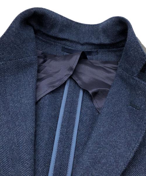 HACKETT（ハケット）HACKETT (ハケット) BLUE HERRINGBONE 2Bジャケット インディゴ サイズ:40の古着・服飾アイテム