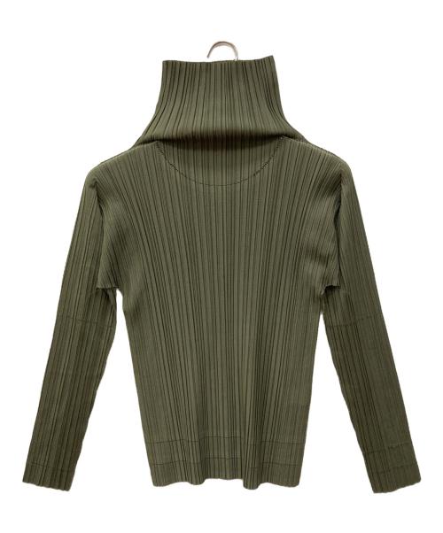 PLEATS PLEASE（プリーツプリーズ）PLEATS PLEASE (プリーツプリーズ) プリーツカットソー カーキ サイズ:3の古着・服飾アイテム