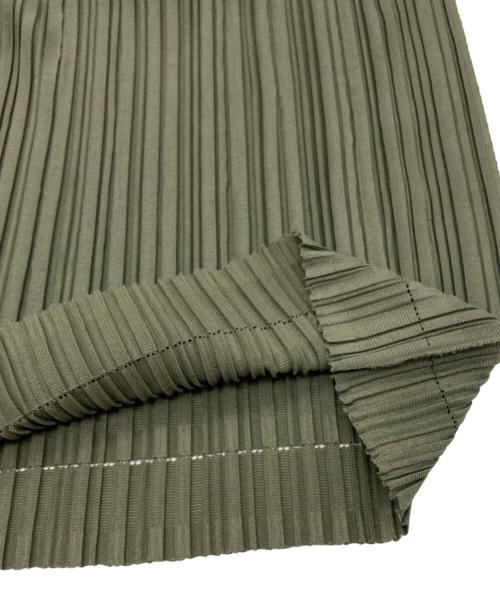 PLEATS PLEASE（プリーツプリーズ）PLEATS PLEASE (プリーツプリーズ) プリーツカットソー カーキ サイズ:3の古着・服飾アイテム