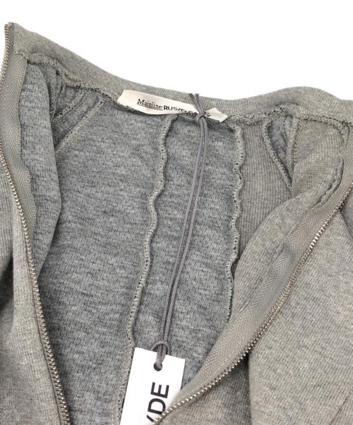 Mainline RUS/Fr.CA/DE（メインライン）MAINLINE RUS/Fr.CA/DE (メインライン) 変形切替ジップカーディガン グレー サイズ:Sの古着・服飾アイテム