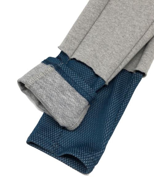 Mainline RUS/Fr.CA/DE（メインライン）MAINLINE RUS/Fr.CA/DE (メインライン) 変形切替ジップカーディガン グレー サイズ:Sの古着・服飾アイテム