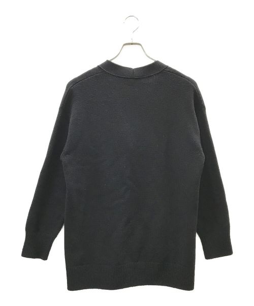 CHANEL（シャネル）CHANEL (シャネル) フェザーファーココマーク カシミヤニットカーディガン ブラック サイズ:34の古着・服飾アイテム