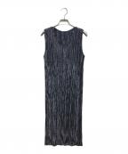 PLEATS PLEASEプリーツプリーズ）の古着「プリーツノースリーブワンピース」｜ネイビー