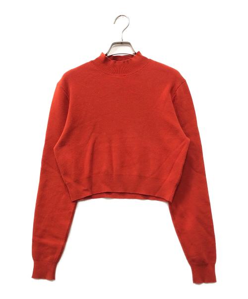 CABAN（キャバン）CABaN (キャバン) コットンカシミヤ クロップドモックネックプルオーバー オレンジ サイズ:下記参照の古着・服飾アイテム