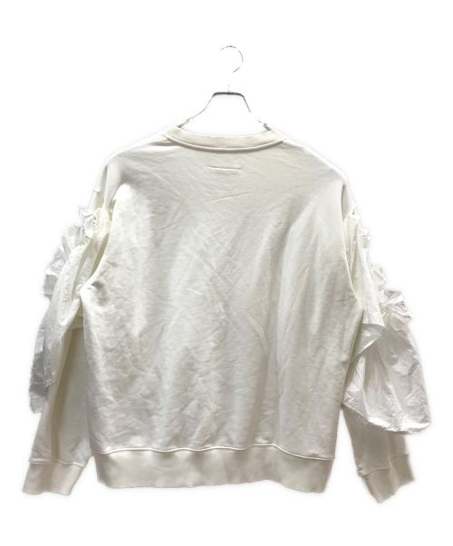 MM6 Maison Margiela（エムエムシックスメゾンマルジェラ）MM6 Maison Margiela (エムエムシックス メゾンマルジェラ) フリルスウェット ホワイト サイズ:Sの古着・服飾アイテム