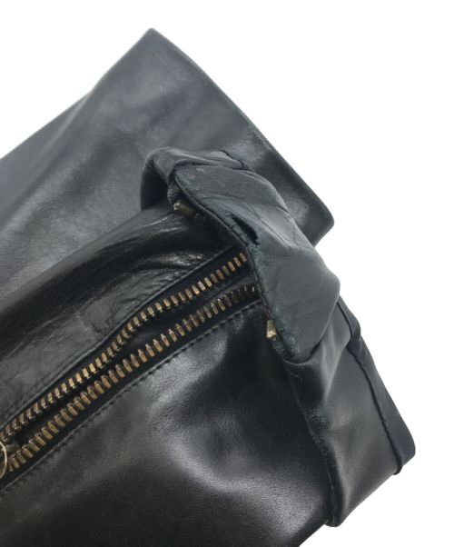 Maison Margiela（メゾンマルジェラ）Maison Margiela (メゾンマルジェラ) 八の字 レザージャケット ブラック サイズ:44の古着・服飾アイテム
